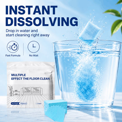 Multi-Effect Floor Cleaning Tablets, Fast Dissolving, No-Rinse Formula for Hardwood, Tile & All Floor Types