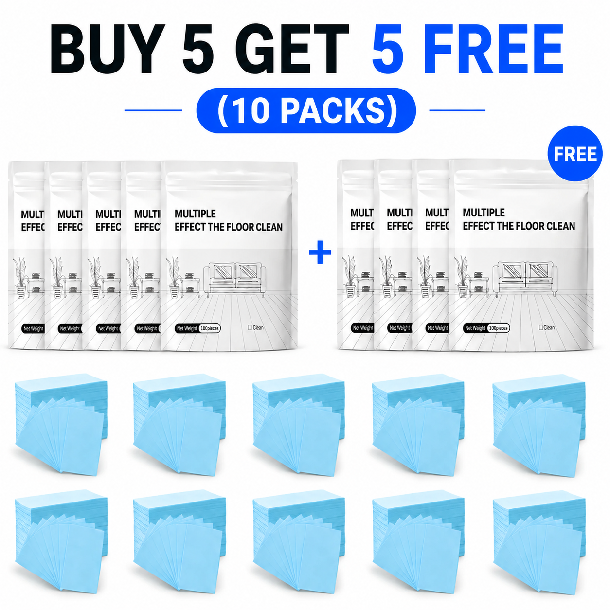 100-Pieces Multi-Surface Floor Cleaning Tablets