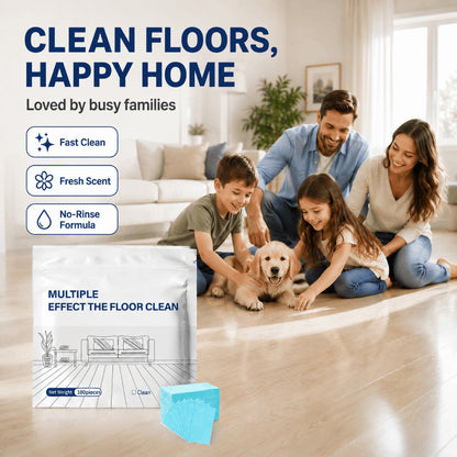 Multi-Effect Floor Cleaning Tablets, Fast Dissolving, No-Rinse Formula for Hardwood, Tile & All Floor Types