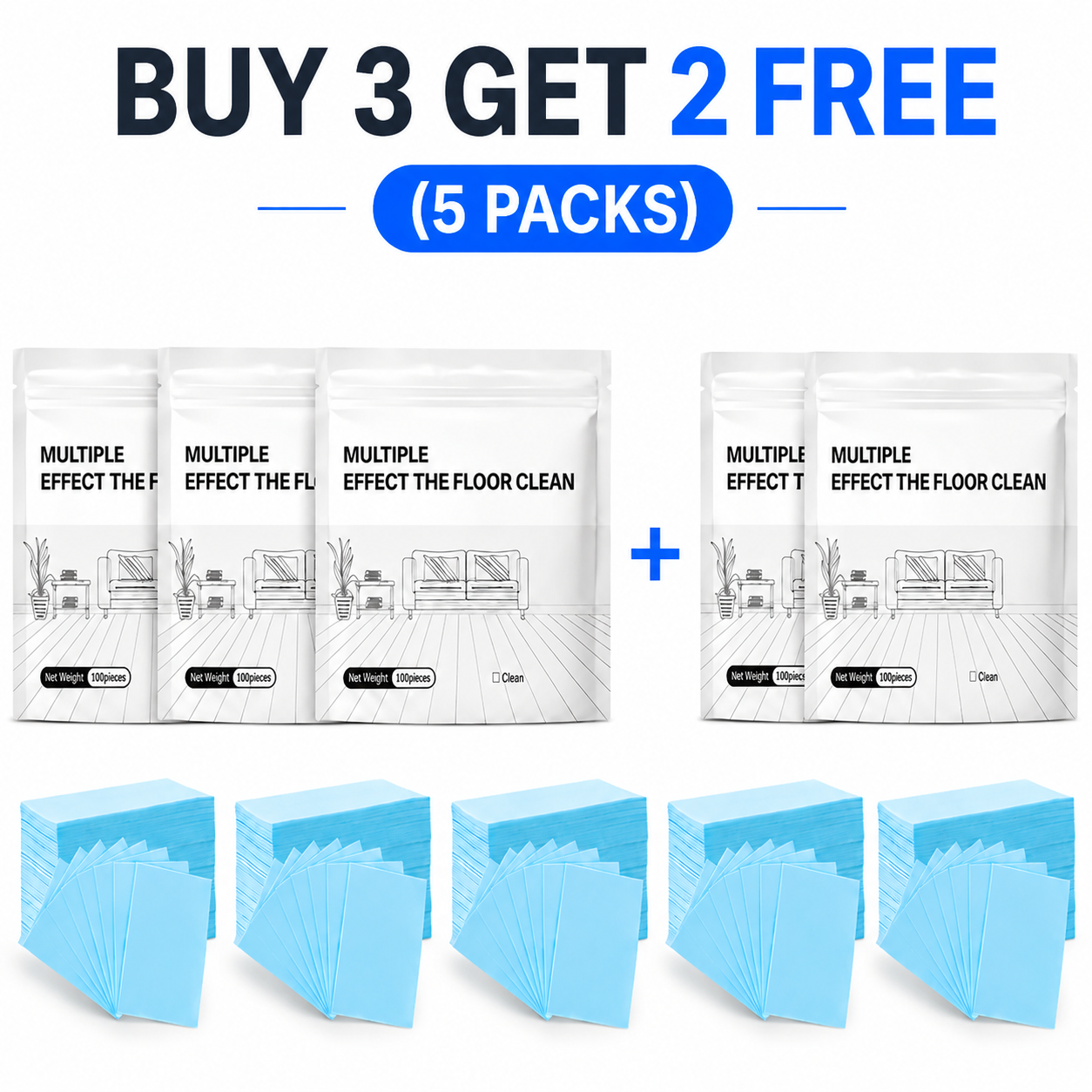 100-Pieces Multi-Surface Floor Cleaning Tablets