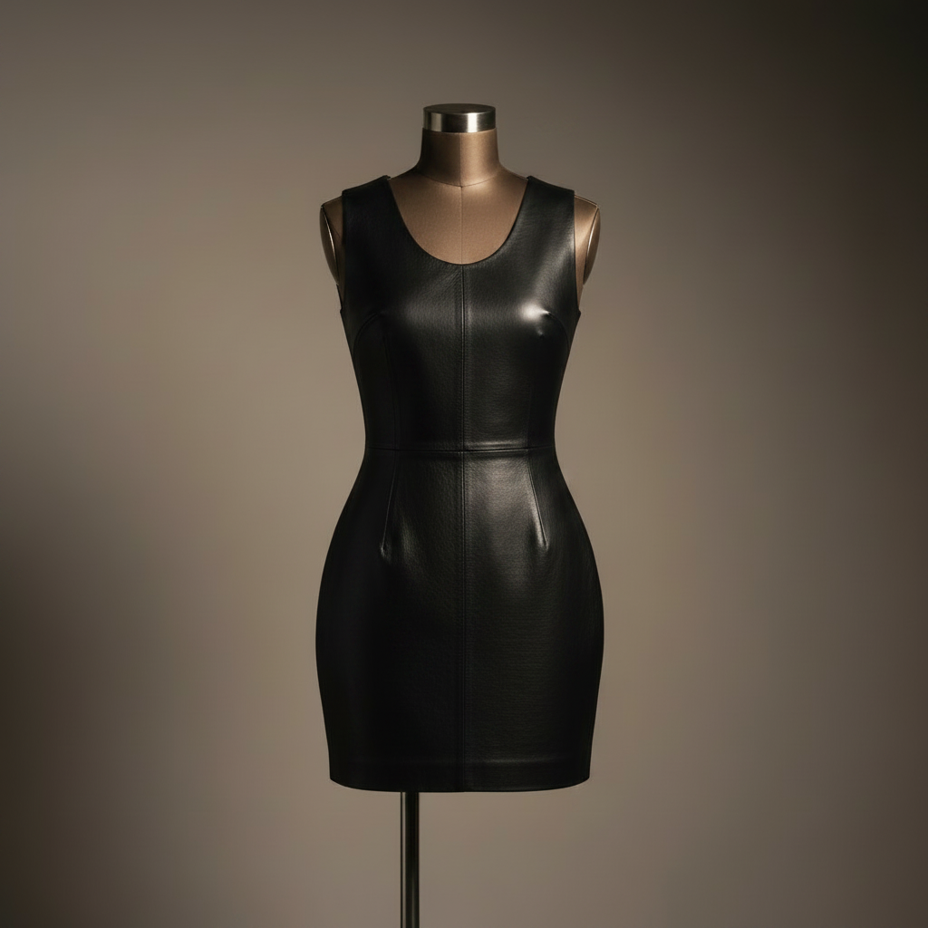 Black Leather Mini Dress