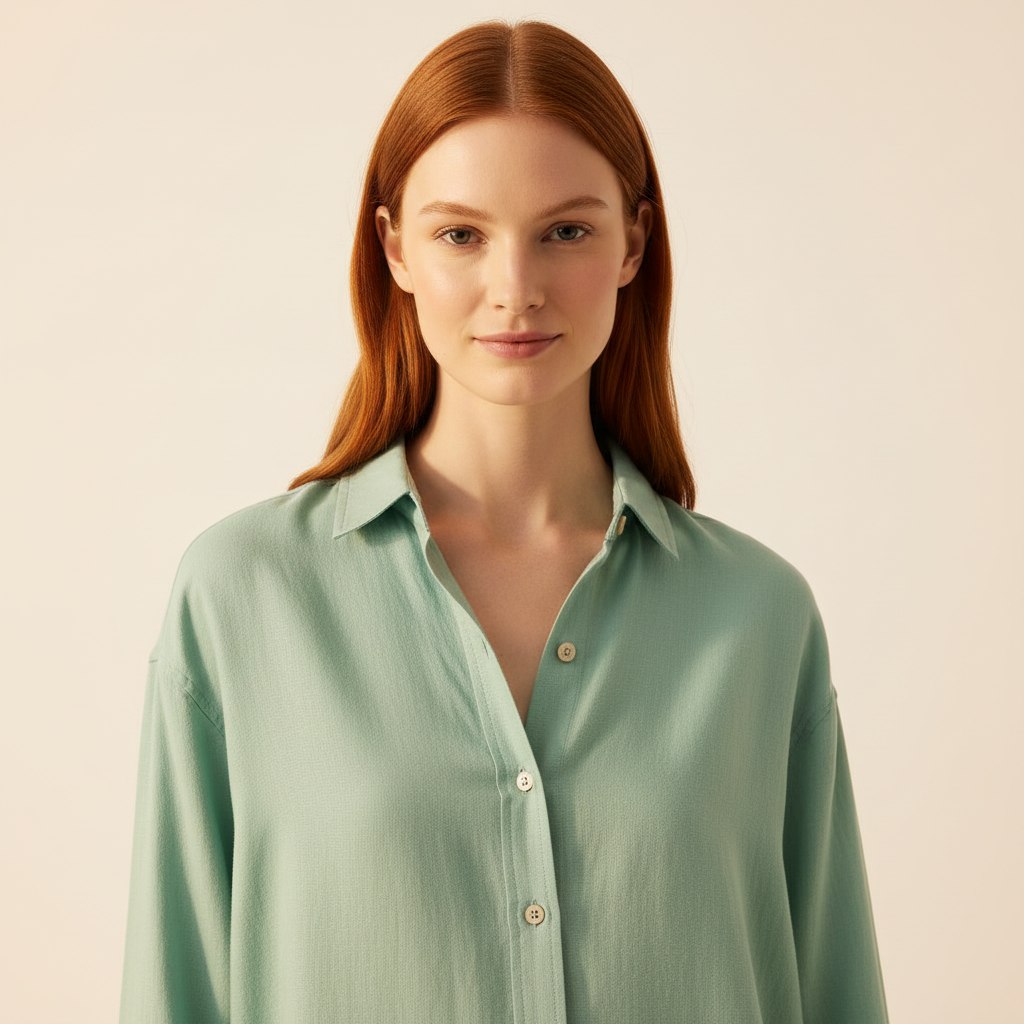 Female Model Close-Up Collar