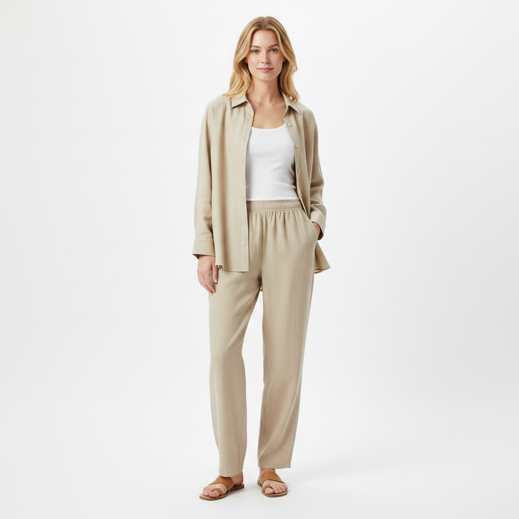 Female Model Front Open Shirt