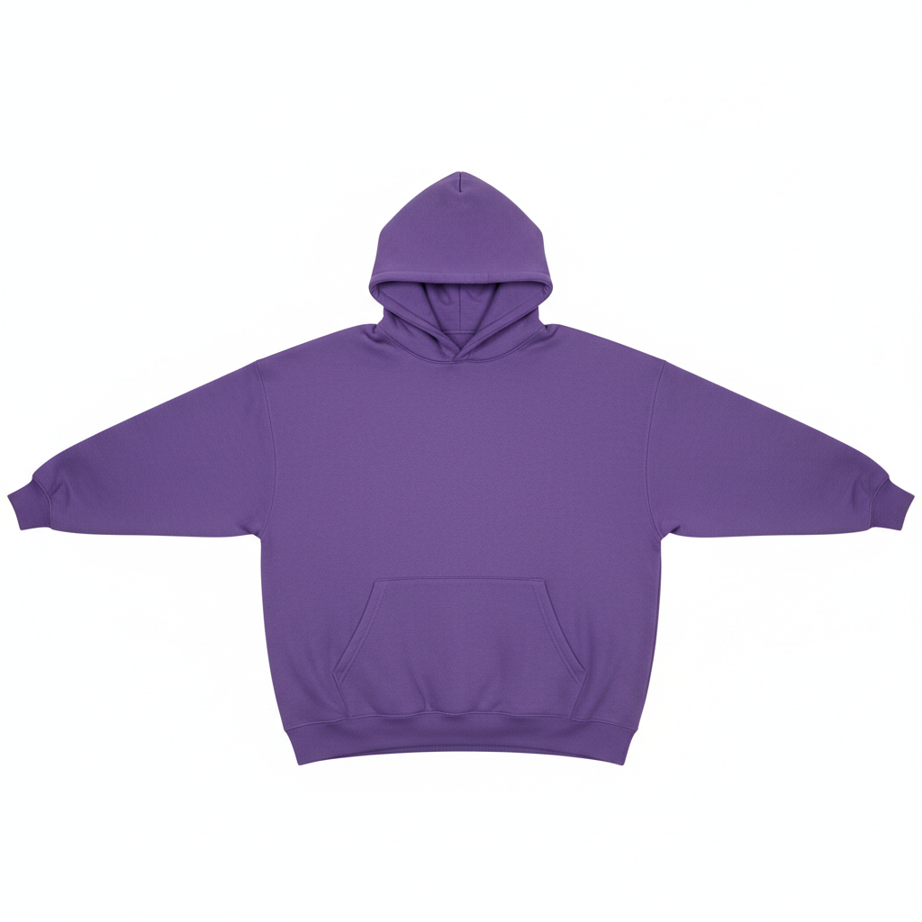 Lavender Oversized Hoodie Flat Lay