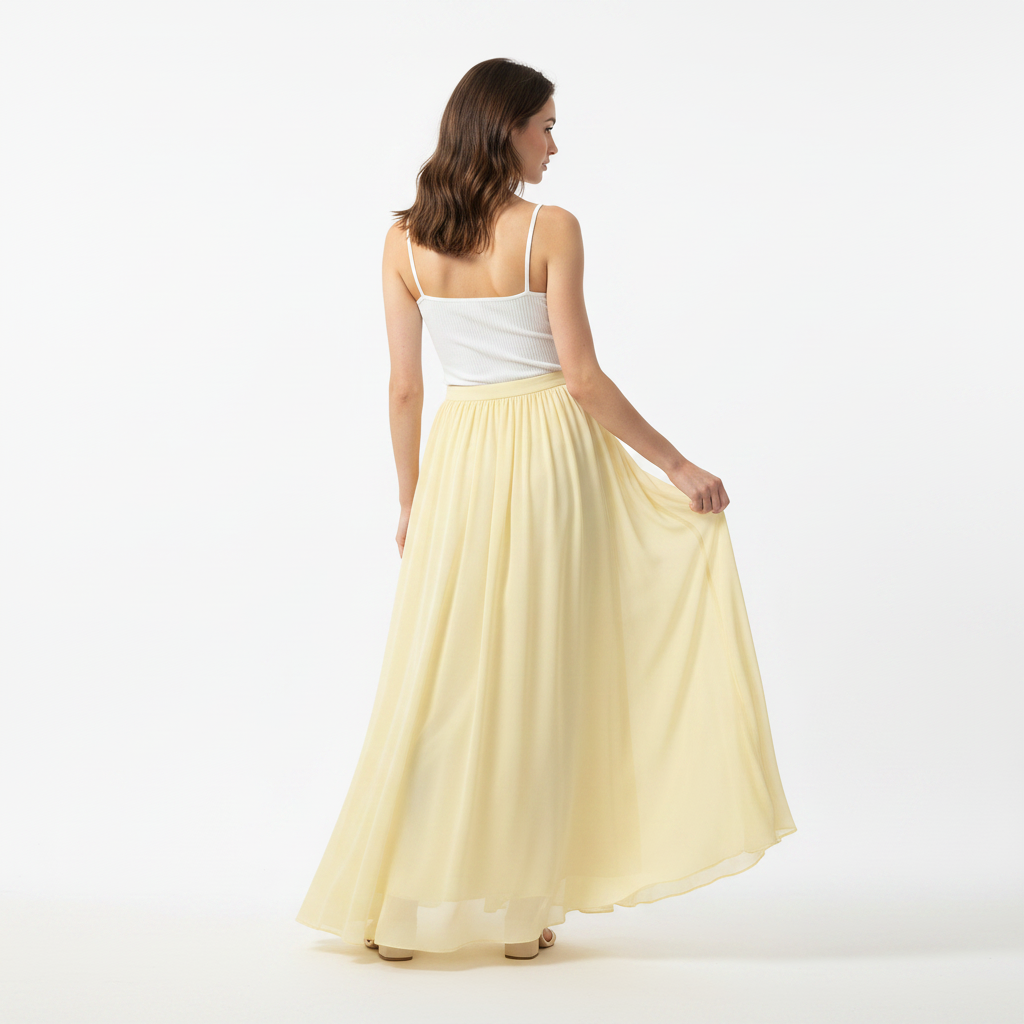 Model Back View Brunette