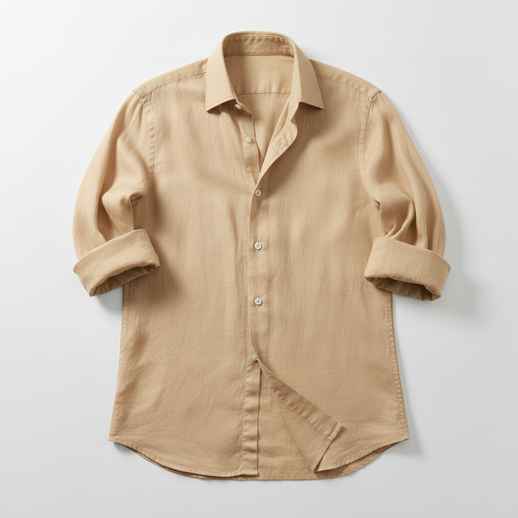 Sand Beige Linen Shirt